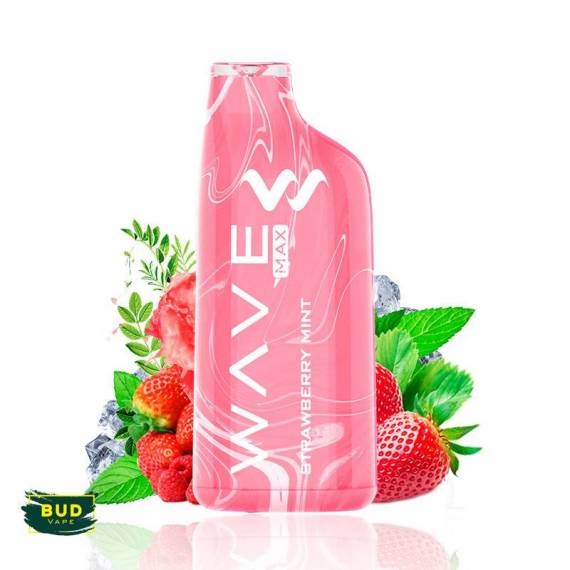 Wave Max 8000 Bud Vape Strawberry Mint 0mg